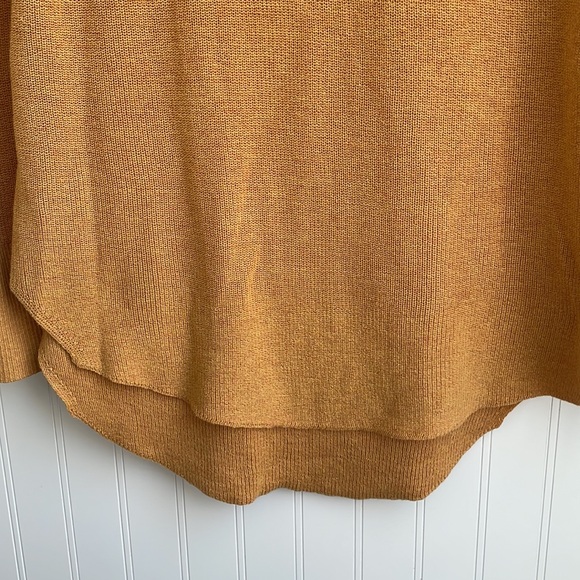 NATURAL REFLECTIONS women’s oversized tunic crew neck mustard yellow sweater M - Picture 4 of 16